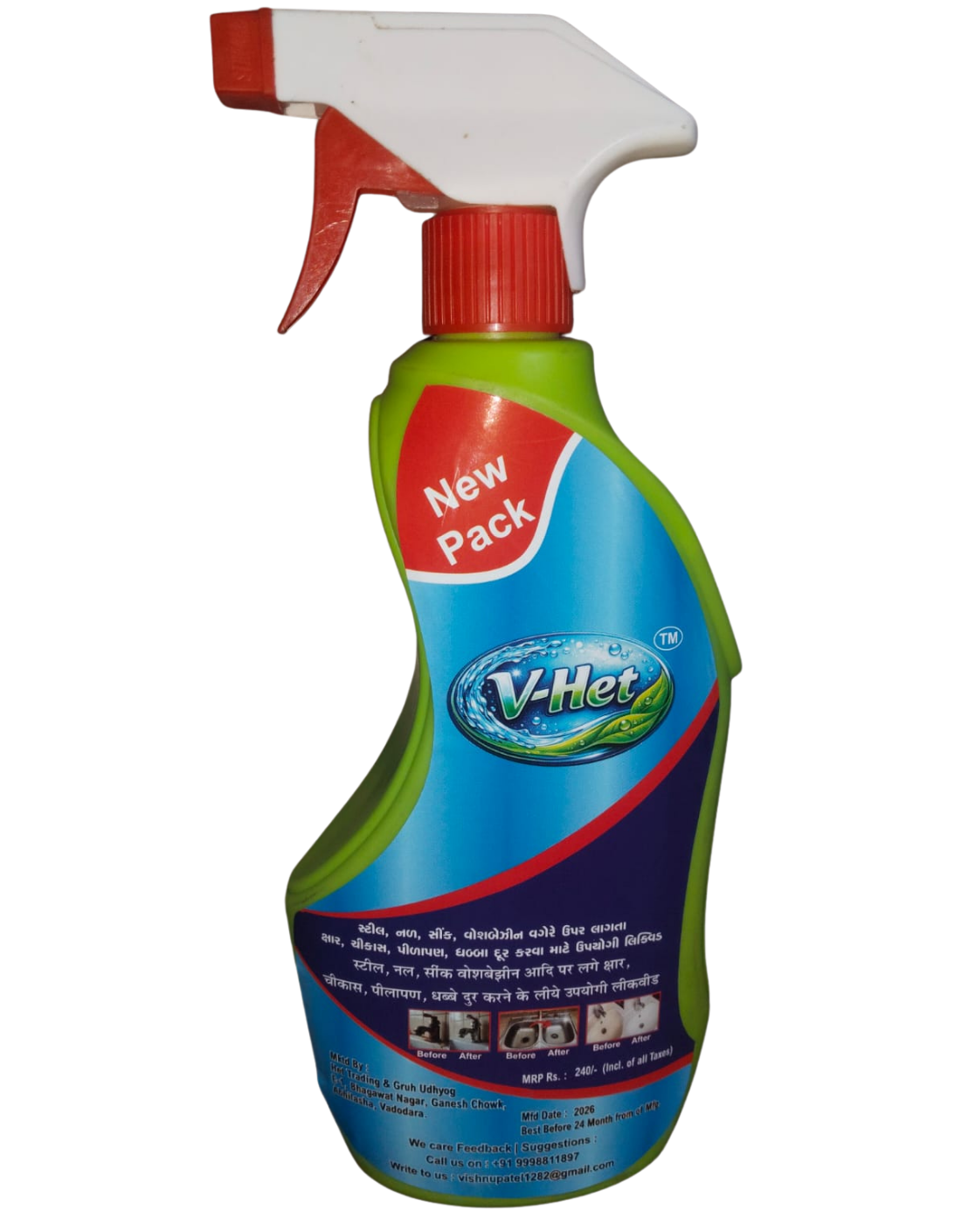 V-Het Tap Cleaner 500ml Back